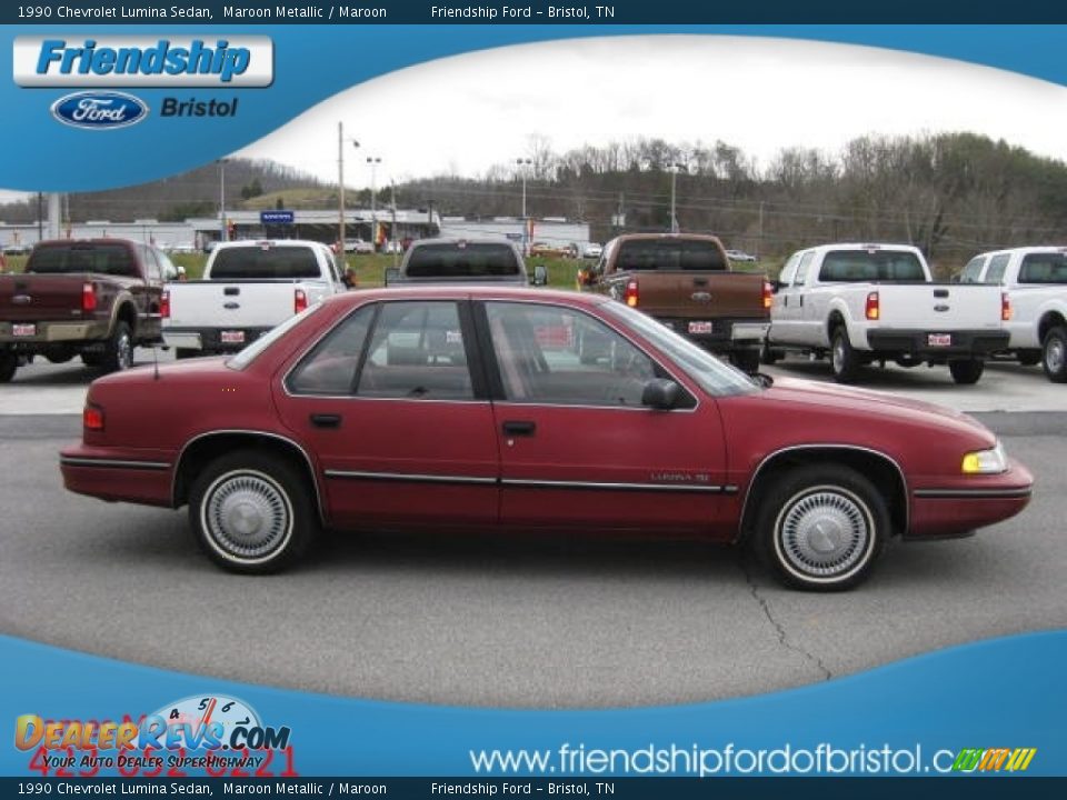 1990 Chevrolet Lumina Sedan Maroon Metallic / Maroon Photo #6