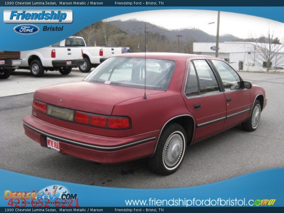 1990 Chevrolet Lumina Sedan Maroon Metallic / Maroon Photo #7