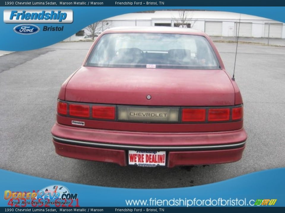 1990 Chevrolet Lumina Sedan Maroon Metallic / Maroon Photo #8