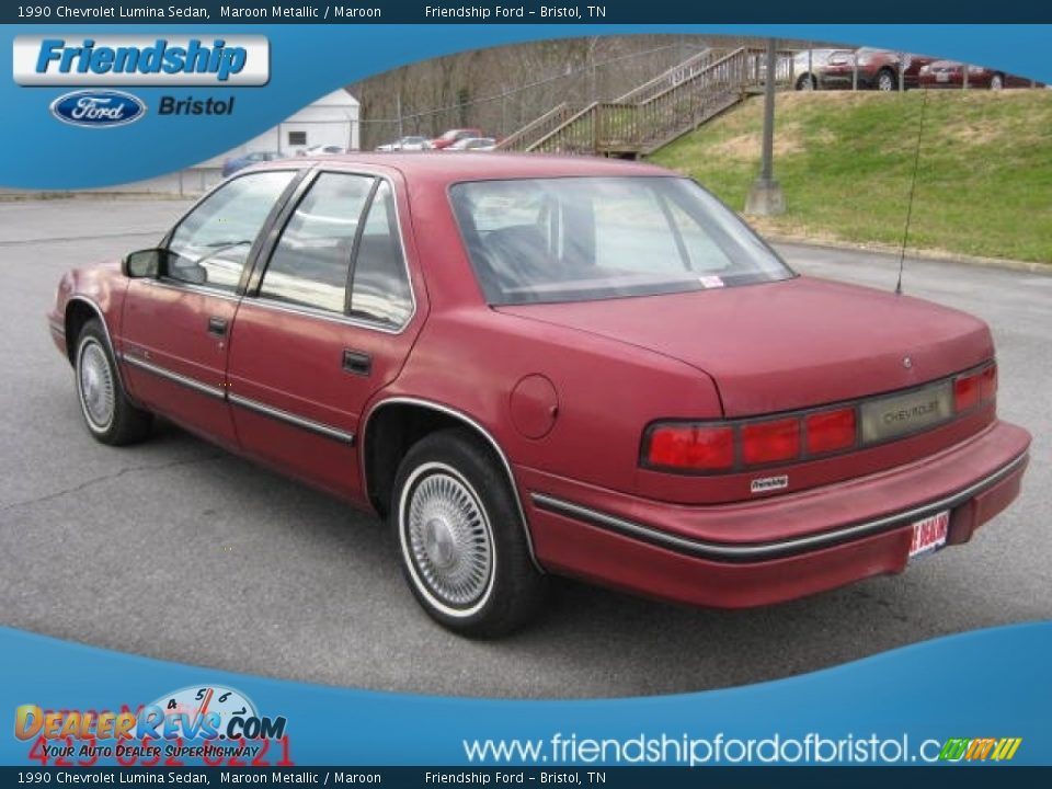 1990 Chevrolet Lumina Sedan Maroon Metallic / Maroon Photo #9