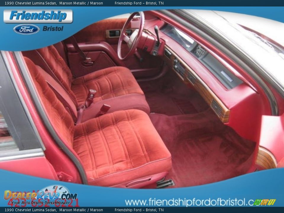 1990 Chevrolet Lumina Sedan Maroon Metallic / Maroon Photo #18
