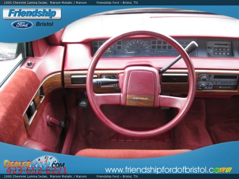 1990 Chevrolet Lumina Sedan Maroon Metallic / Maroon Photo #22