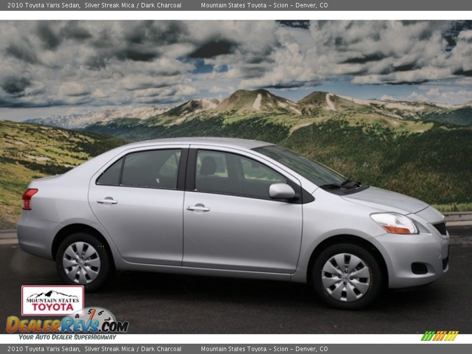 2010 Toyota Yaris Sedan Silver Streak Mica / Dark Charcoal Photo #1