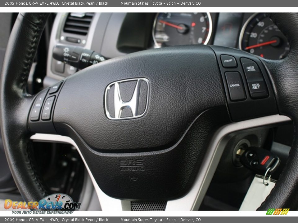 2009 Honda CR-V EX-L 4WD Crystal Black Pearl / Black Photo #16