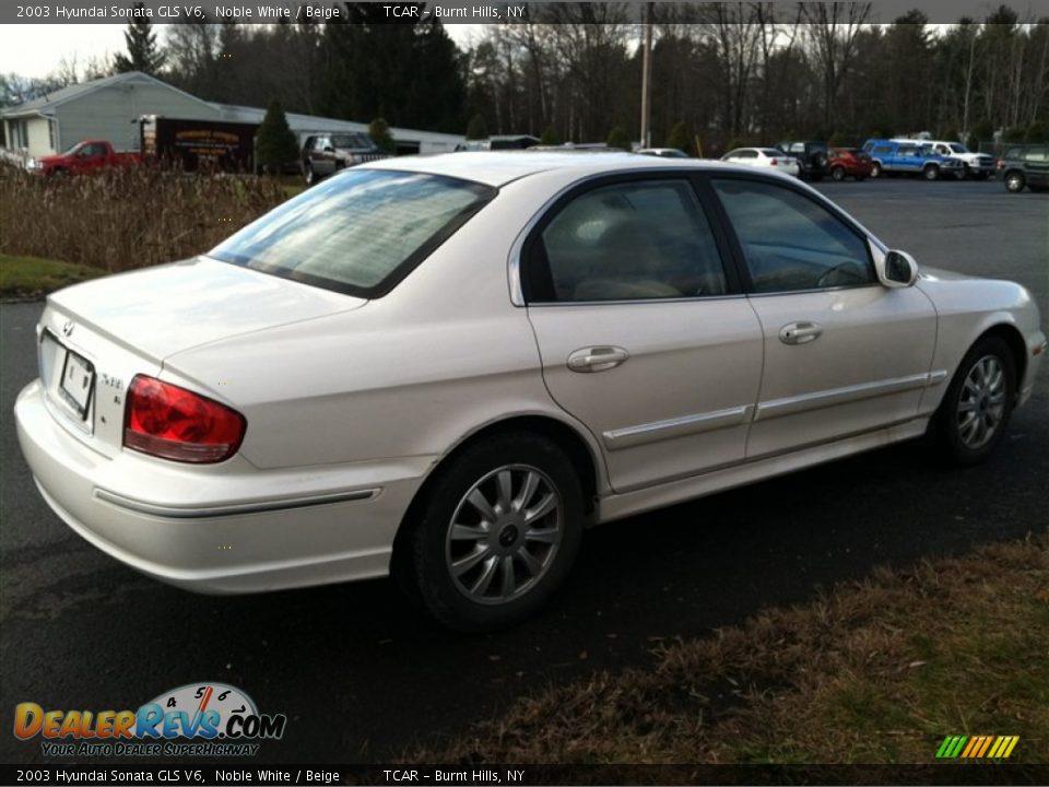 2003 Hyundai Sonata GLS V6 Noble White / Beige Photo #5