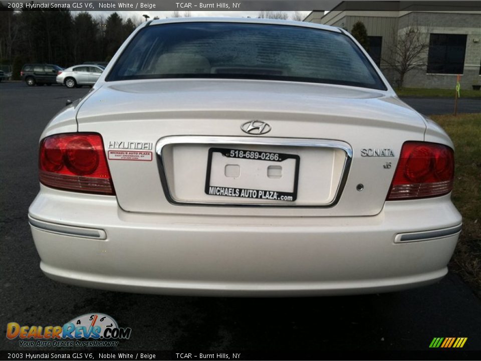2003 Hyundai Sonata GLS V6 Noble White / Beige Photo #6