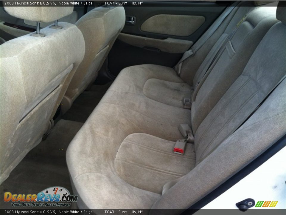 2003 Hyundai Sonata GLS V6 Noble White / Beige Photo #9