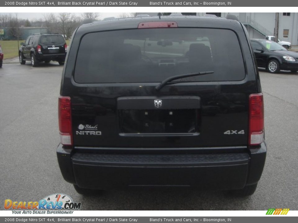 2008 Dodge Nitro SXT 4x4 Brilliant Black Crystal Pearl / Dark Slate Gray Photo #3