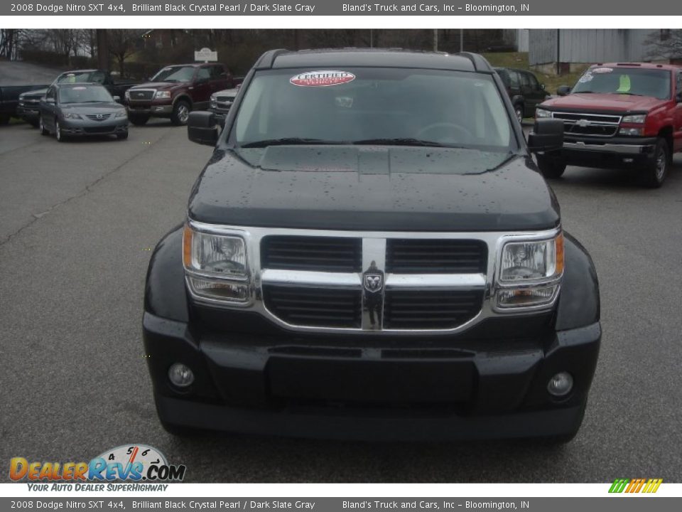 2008 Dodge Nitro SXT 4x4 Brilliant Black Crystal Pearl / Dark Slate Gray Photo #12