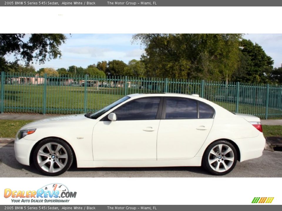 2005 BMW 5 Series 545i Sedan Alpine White / Black Photo #3