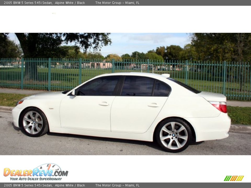 2005 BMW 5 Series 545i Sedan Alpine White / Black Photo #4