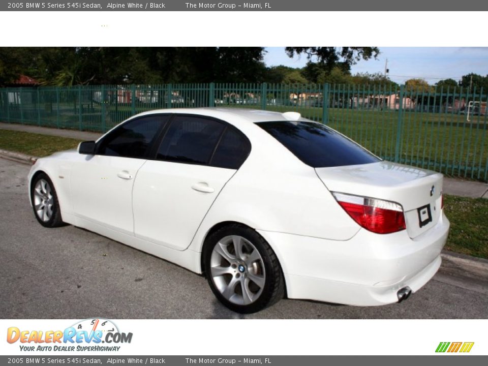 2005 BMW 5 Series 545i Sedan Alpine White / Black Photo #6