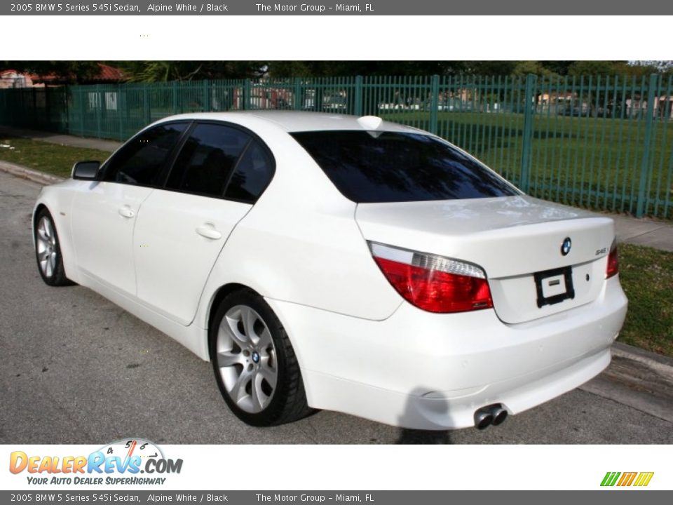 2005 BMW 5 Series 545i Sedan Alpine White / Black Photo #7