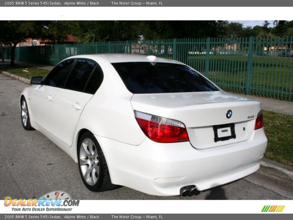 2005 BMW 5 Series 545i Sedan Alpine White / Black Photo #8