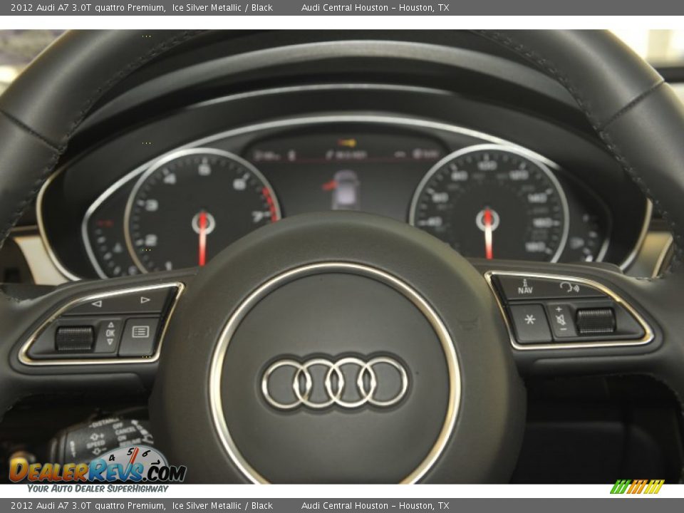 2012 Audi A7 3.0T quattro Premium Ice Silver Metallic / Black Photo #34