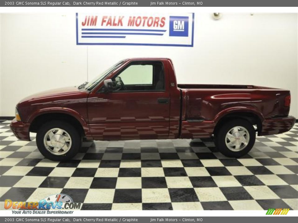 2003 GMC Sonoma SLS Regular Cab Dark Cherry Red Metallic / Graphite Photo #2