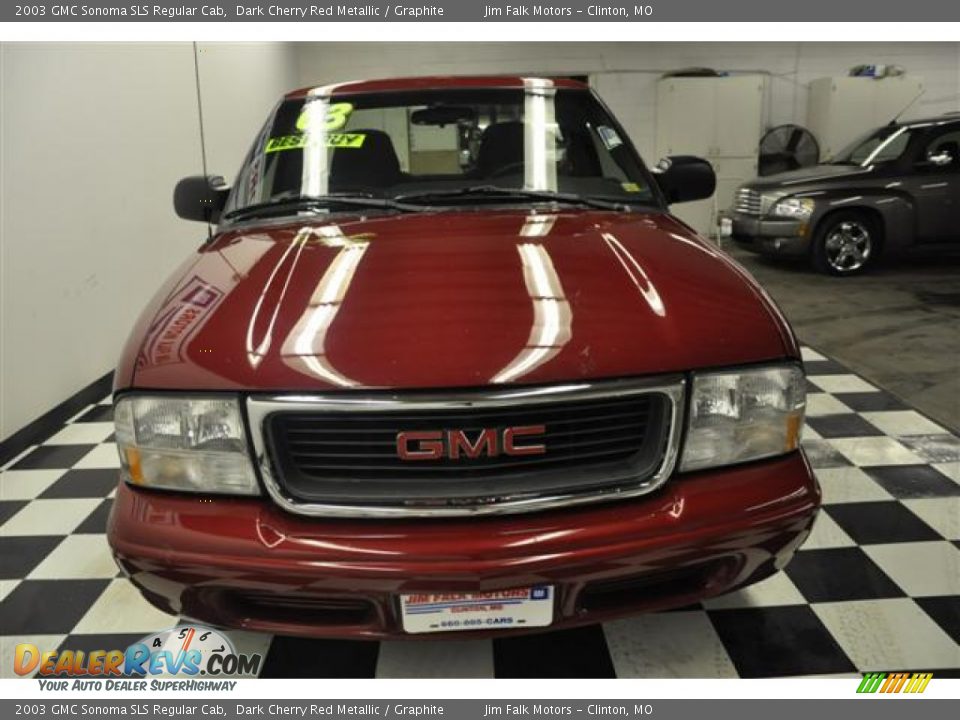 2003 GMC Sonoma SLS Regular Cab Dark Cherry Red Metallic / Graphite Photo #4