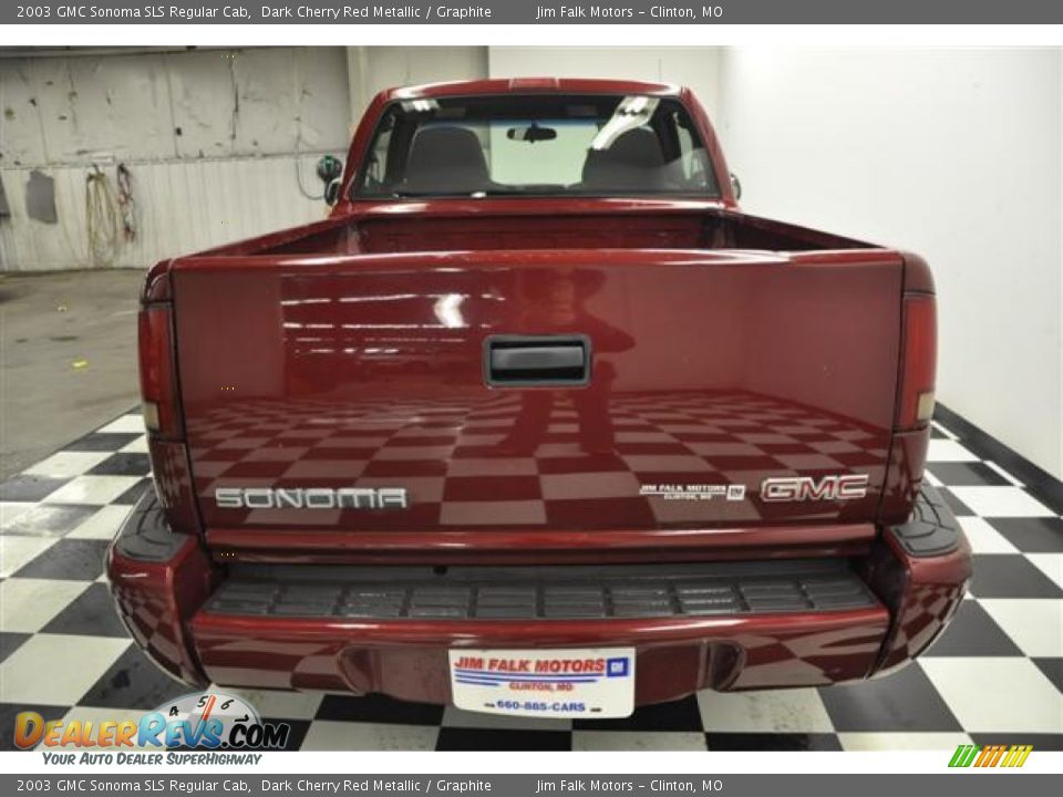 2003 GMC Sonoma SLS Regular Cab Dark Cherry Red Metallic / Graphite Photo #5