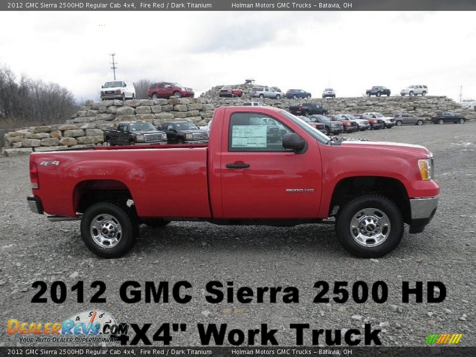 2012 GMC Sierra 2500HD Regular Cab 4x4 Fire Red / Dark Titanium Photo #1