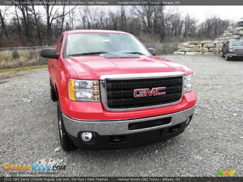 2012 GMC Sierra 2500HD Regular Cab 4x4 Fire Red / Dark Titanium Photo #2