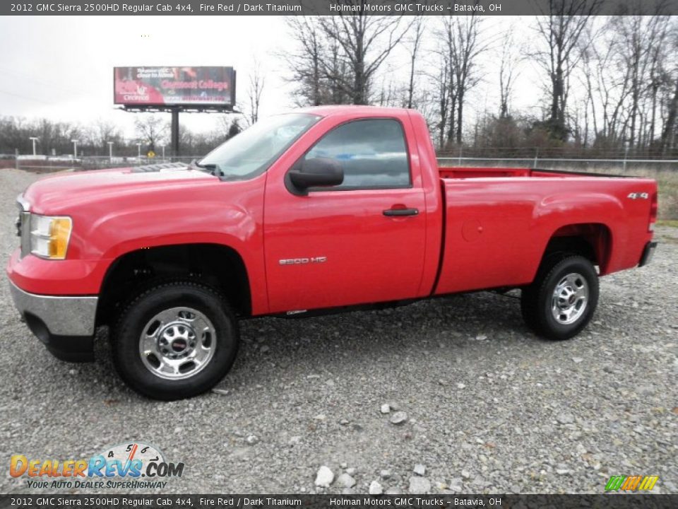 2012 GMC Sierra 2500HD Regular Cab 4x4 Fire Red / Dark Titanium Photo #3