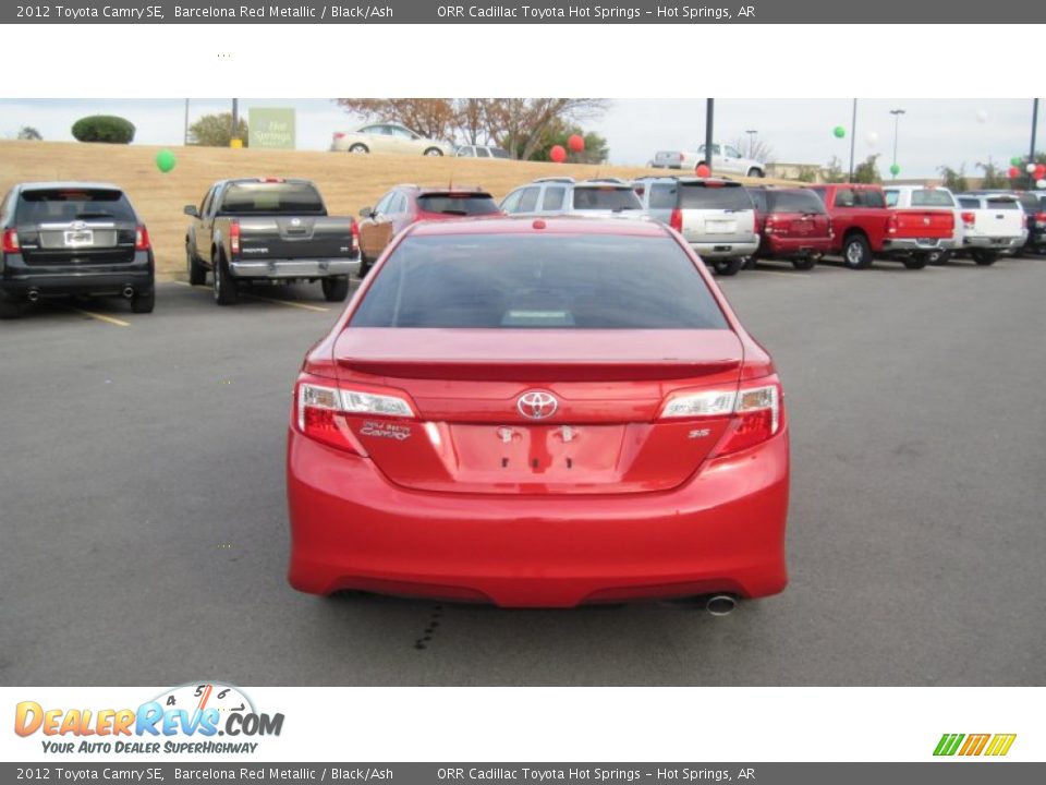 2012 Toyota Camry SE Barcelona Red Metallic / Black/Ash Photo #4
