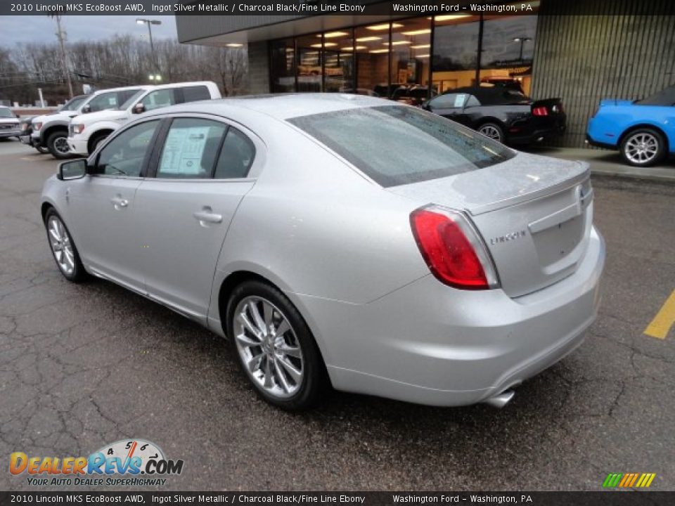 2010 Lincoln MKS EcoBoost AWD Ingot Silver Metallic / Charcoal Black/Fine Line Ebony Photo #2
