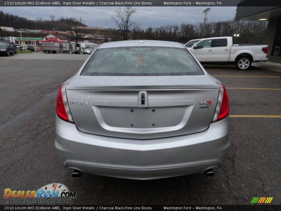 2010 Lincoln MKS EcoBoost AWD Ingot Silver Metallic / Charcoal Black/Fine Line Ebony Photo #3