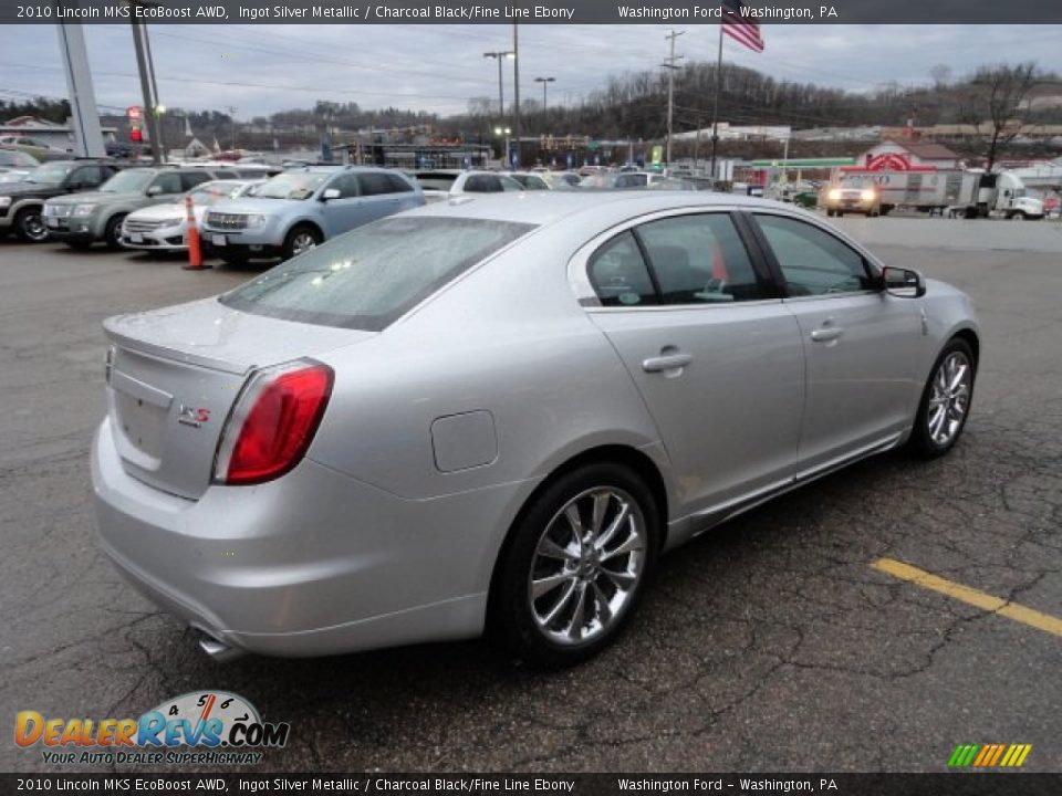 2010 Lincoln MKS EcoBoost AWD Ingot Silver Metallic / Charcoal Black/Fine Line Ebony Photo #4