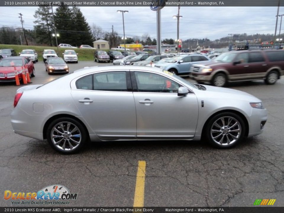 2010 Lincoln MKS EcoBoost AWD Ingot Silver Metallic / Charcoal Black/Fine Line Ebony Photo #5
