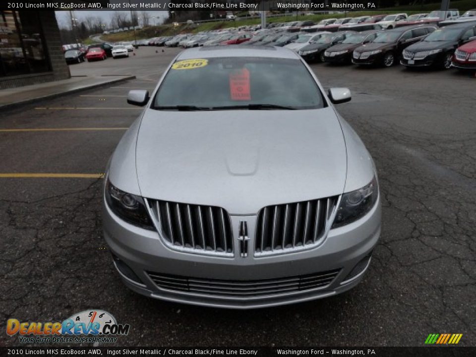 2010 Lincoln MKS EcoBoost AWD Ingot Silver Metallic / Charcoal Black/Fine Line Ebony Photo #7