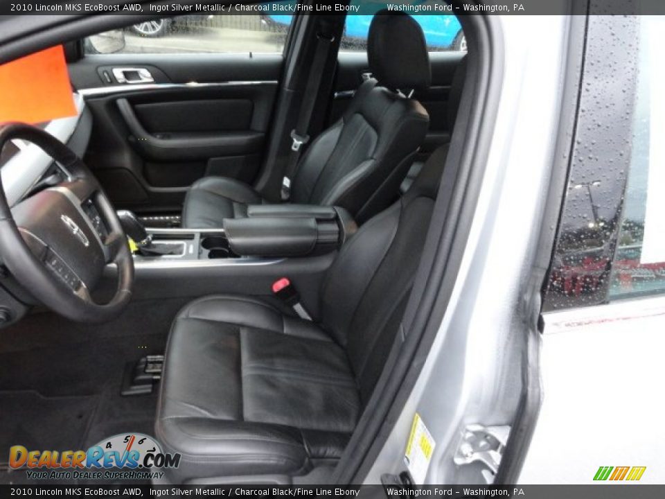 2010 Lincoln MKS EcoBoost AWD Ingot Silver Metallic / Charcoal Black/Fine Line Ebony Photo #10