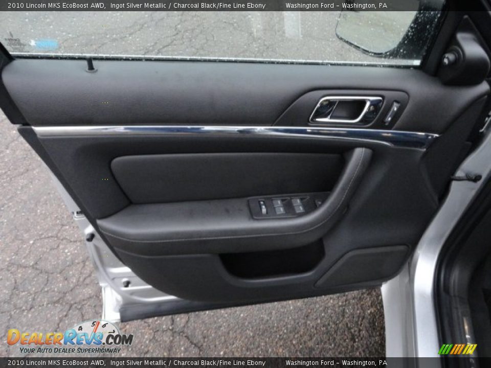 2010 Lincoln MKS EcoBoost AWD Ingot Silver Metallic / Charcoal Black/Fine Line Ebony Photo #13