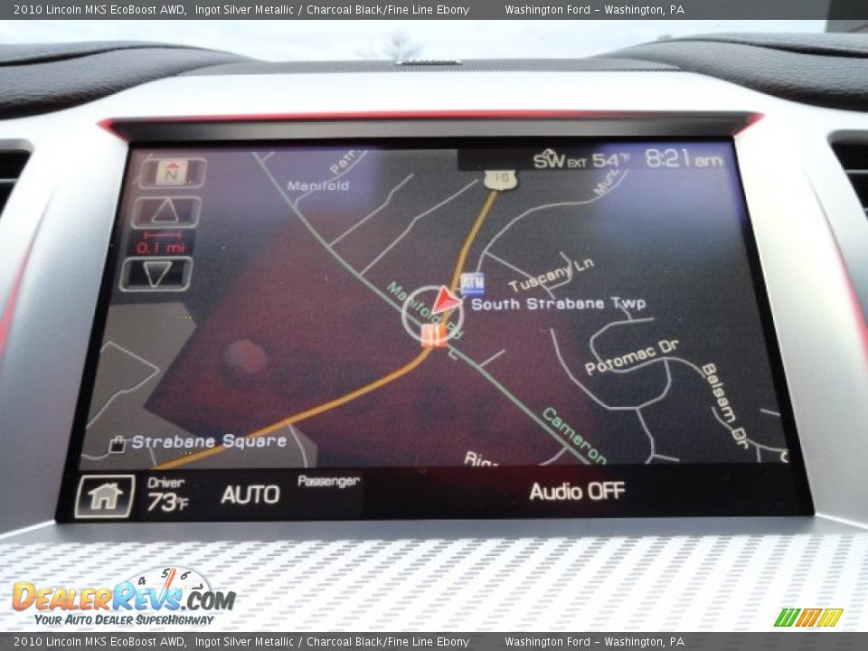 2010 Lincoln MKS EcoBoost AWD Ingot Silver Metallic / Charcoal Black/Fine Line Ebony Photo #16
