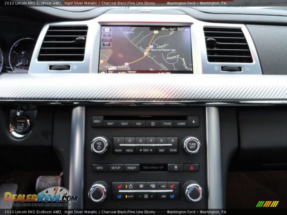 2010 Lincoln MKS EcoBoost AWD Ingot Silver Metallic / Charcoal Black/Fine Line Ebony Photo #19