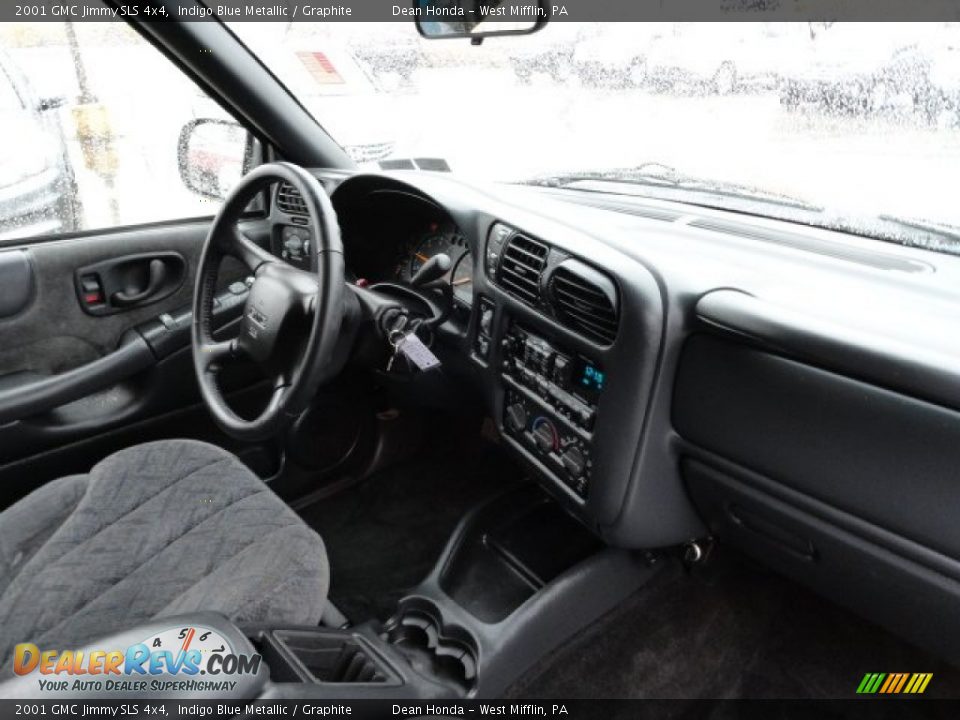 2001 GMC Jimmy SLS 4x4 Indigo Blue Metallic / Graphite Photo #16