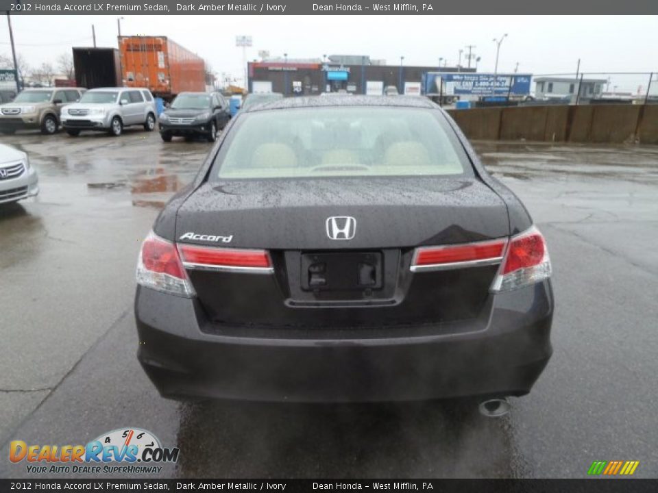 2012 Honda Accord LX Premium Sedan Dark Amber Metallic / Ivory Photo #4