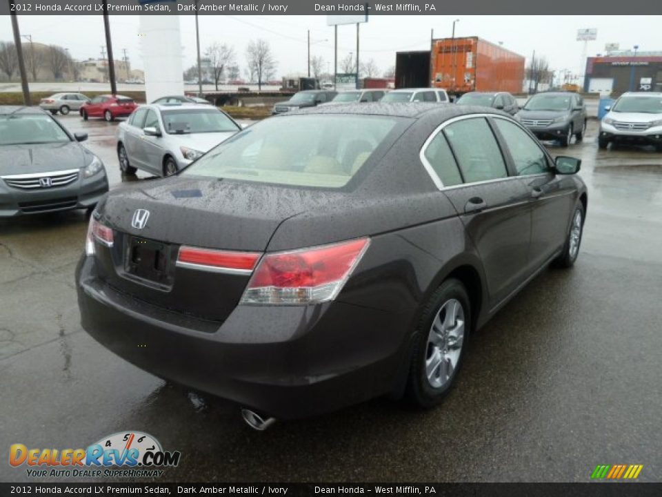 2012 Honda Accord LX Premium Sedan Dark Amber Metallic / Ivory Photo #5