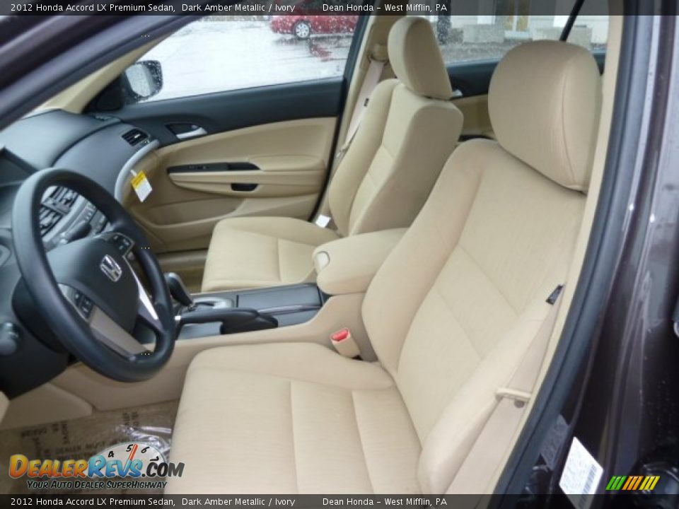 2012 Honda Accord LX Premium Sedan Dark Amber Metallic / Ivory Photo #10