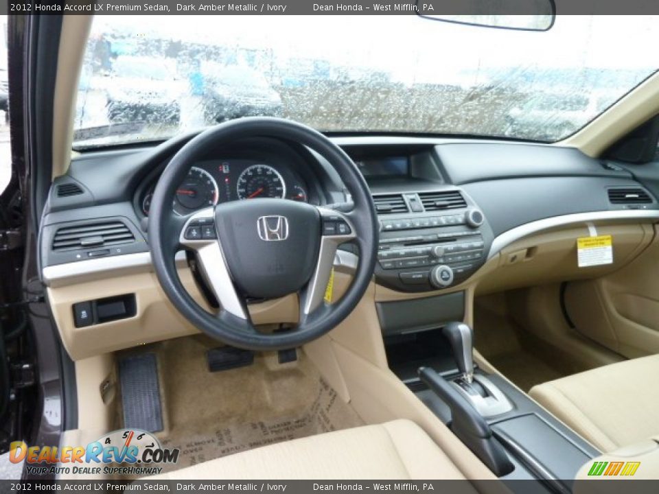 2012 Honda Accord LX Premium Sedan Dark Amber Metallic / Ivory Photo #12