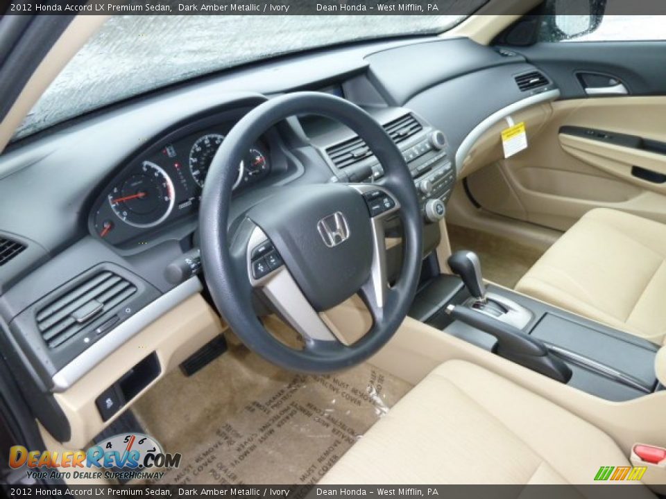 2012 Honda Accord LX Premium Sedan Dark Amber Metallic / Ivory Photo #15