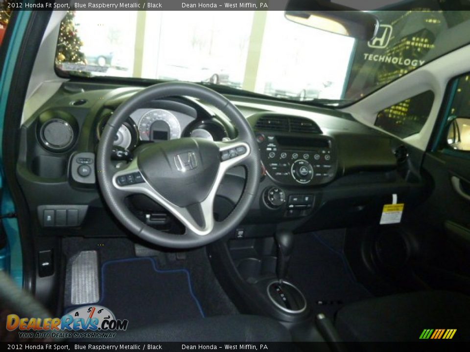 2012 Honda Fit Sport Blue Raspberry Metallic / Black Photo #12