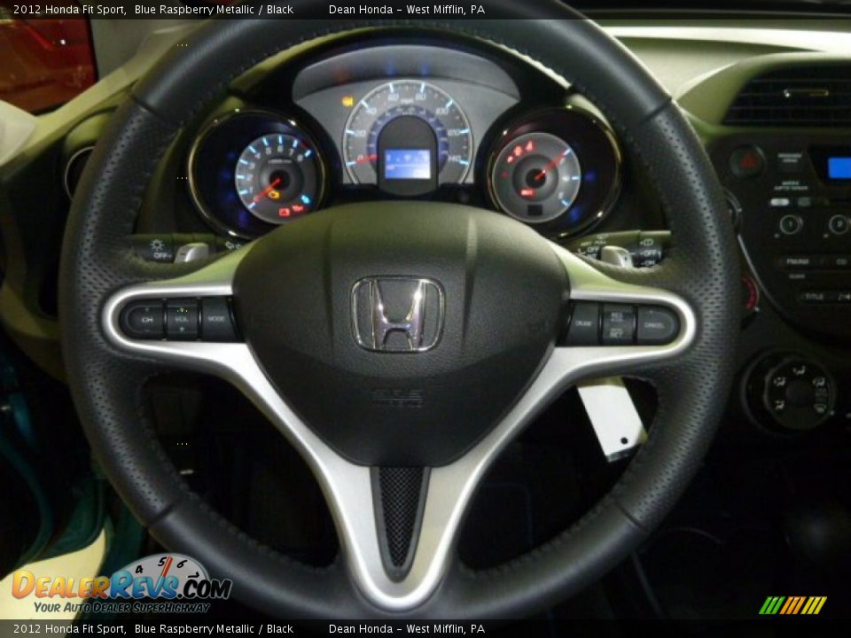 2012 Honda Fit Sport Blue Raspberry Metallic / Black Photo #17