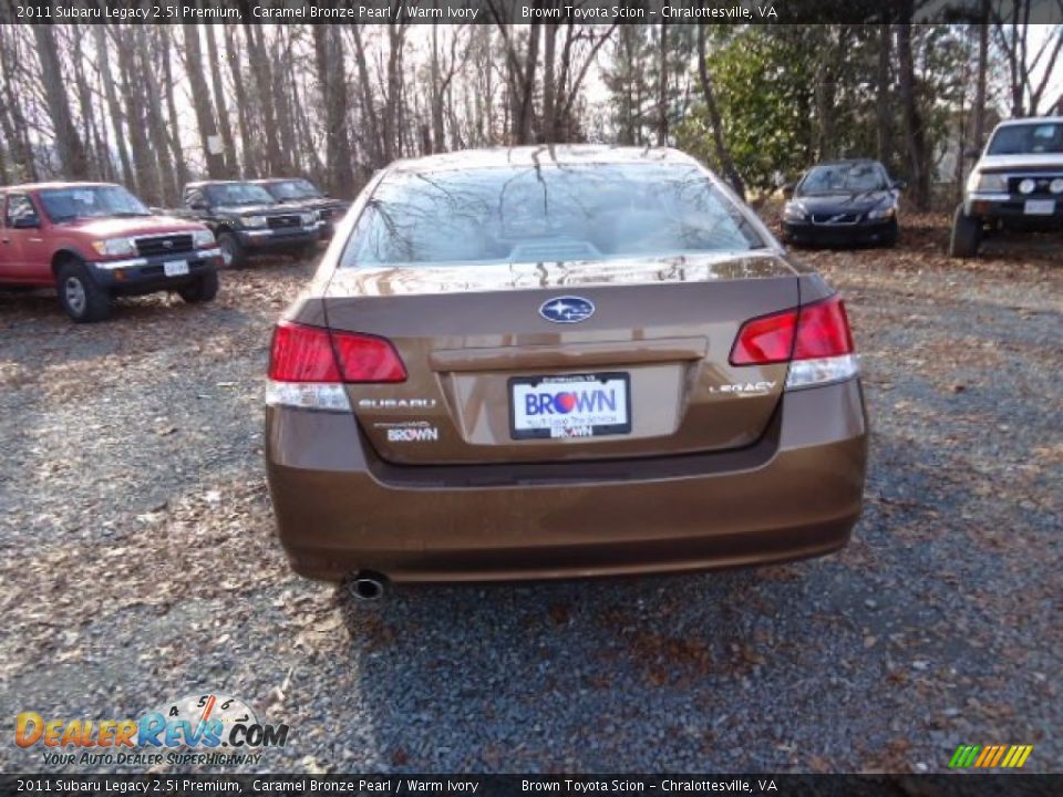 2011 Subaru Legacy 2.5i Premium Caramel Bronze Pearl / Warm Ivory Photo #6