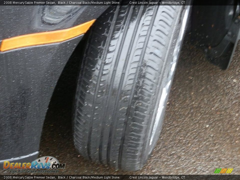 2008 Mercury Sable Premier Sedan Black / Charcoal Black/Medium Light Stone Photo #15