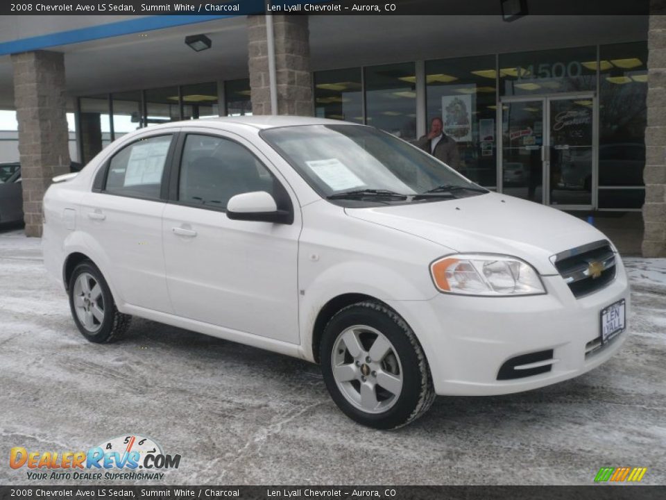 2008 Chevrolet Aveo LS Sedan Summit White / Charcoal Photo #1