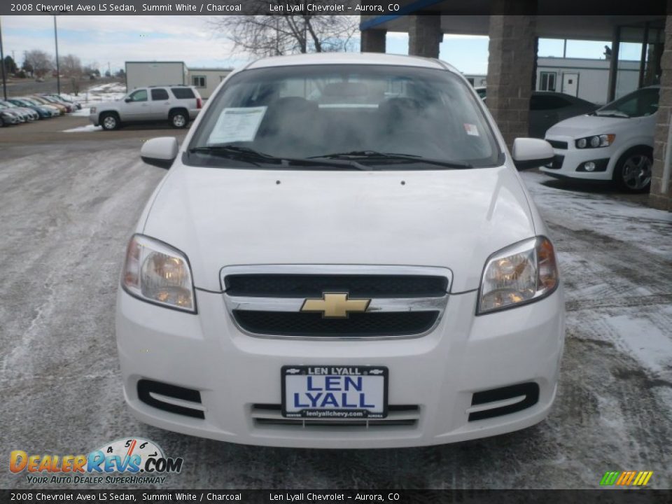 2008 Chevrolet Aveo LS Sedan Summit White / Charcoal Photo #3