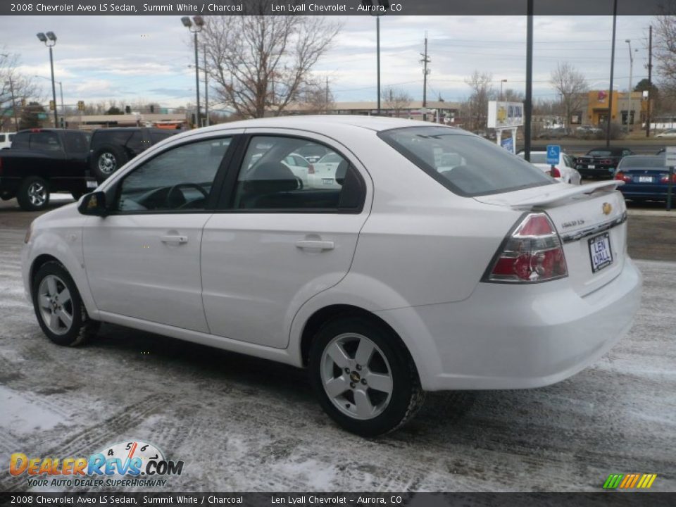 2008 Chevrolet Aveo LS Sedan Summit White / Charcoal Photo #4