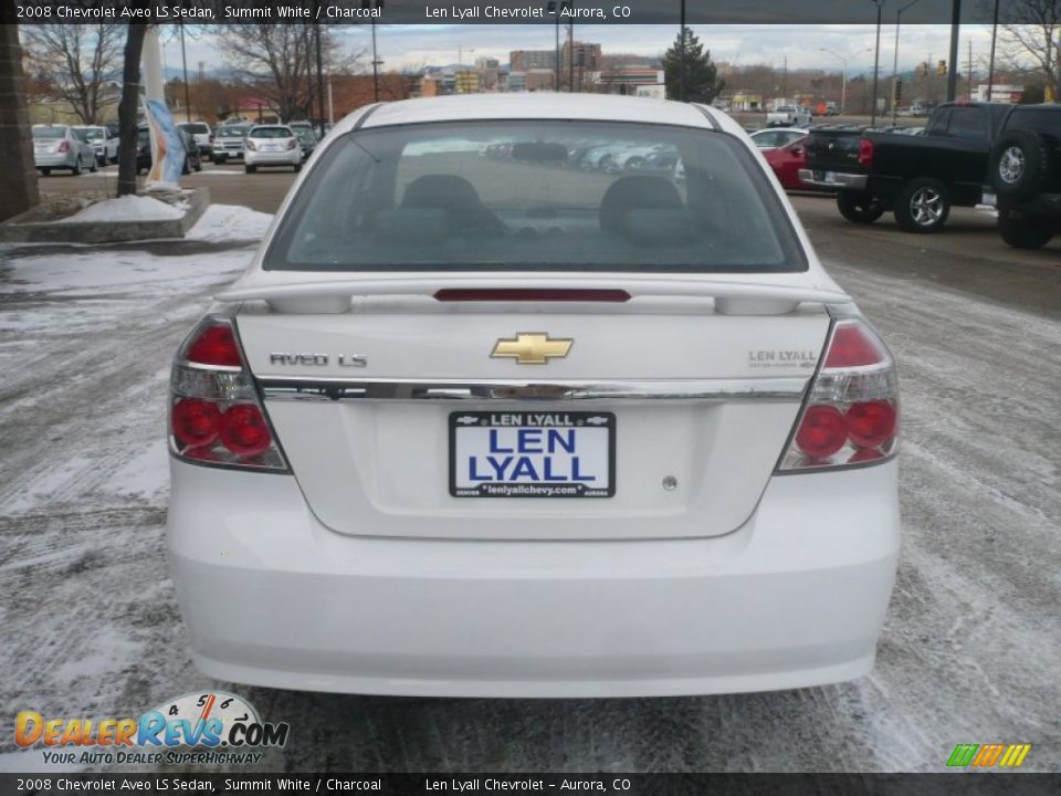 2008 Chevrolet Aveo LS Sedan Summit White / Charcoal Photo #5