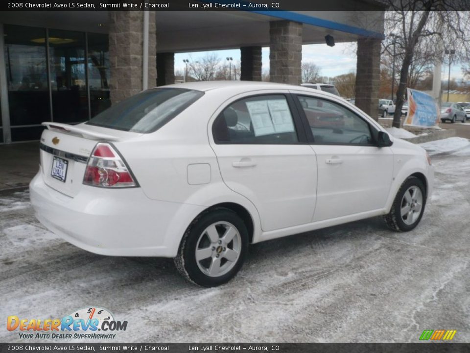 2008 Chevrolet Aveo LS Sedan Summit White / Charcoal Photo #6